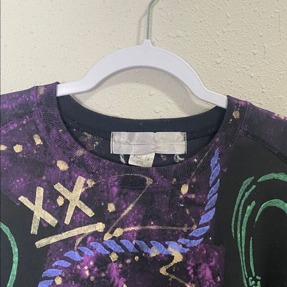 Vintage Western Colorful Graphic Top Horse Cowboy Made In USA Men/Unisex Large - Picture 6 of 14